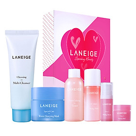 Bộ 6 Sản Phẩm Chăm Sóc Da Dầu Giúp Se Khít Lỗ Chân Lông Và Sạch Nhờn Dầu Laneige Oily Skin Care Routine Trial Set