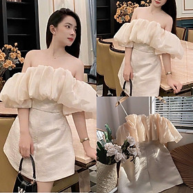 ĐẦM 2 DÂY ỐNG TRỄ VAI NGẮN SUÔNG VOAN TRƠN VÁY CHỮ A PASTEL BỒNG ĐI TIỆC DẠO PHỐ ĐI CHƠI ĐI BIỂN