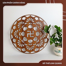 Mua Tranh gỗ trang trí bàn thờ chữ Vạn dán tường nhà  chất liệu MDF cốt Thái Lan loại tốt nhất  cắt laze sắc nét