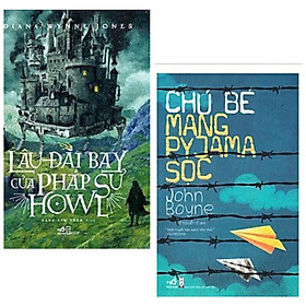 [Download Sách] Combo truyện siêu cuốn hút: Lâu Đài Bay Của Pháp Sư Howl + Chú Bé Mang Pyjama Sọc + Poscard