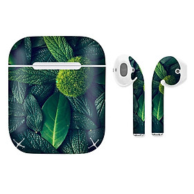 Mua Miếng dán skin chống bẩn cho tai nghe AirPods in hình Thiên nhiên và lá cây - tnx020 (bản không dây 1 và 2