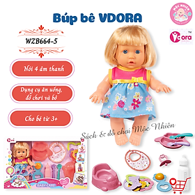 Đồ Chơi Búp Bê VDORA Có Âm Thanh Cho Bé Gái từ 3 Tuổi (Nhiều loại lựa chọn)