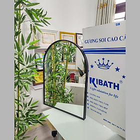 Gương Kibath Khung Nhôm Hình Bán Nguyệt KT 60x80 cm