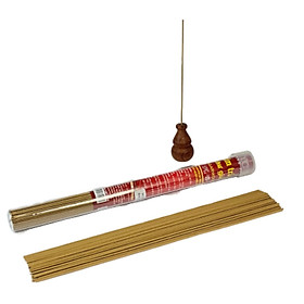 Hình ảnh Nhang Trầm Không Tăm-Nắp Trắng Tặng Hồ Lô-Ống 20gr-20cm-80que-Trầm Hương Phúc Linh-Trầm Hương Nguyên Chất, Cam Kết Không Hương Liệu và Hóa Chất