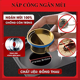 Mua Nắp đậy cống ngăn mùi hồi chống côn trùng thoát nước một chiều cho sàn nhà tắm nhà vệ sinh bằng đồng N030