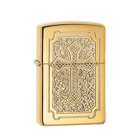 Bật Lửa Zippo Armor Eccentric High Polish Brass Armor Chính Hãng Usa