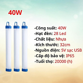 Mua Đèn Led Chiếu Sáng Tích Điện 3 Chế Độ Sáng  2 Đầu Có Nam Châm  Sạc USB  Mang Đi Cắm Trại  Dùng Khi Cúp Điện Tiện Lợi