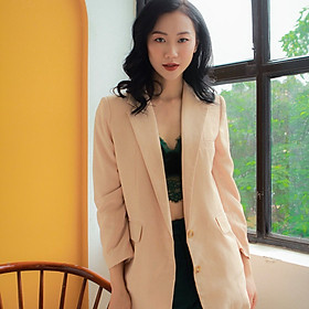 Classic blazer - Áo blazer thiết kế cổ điển trơn màu