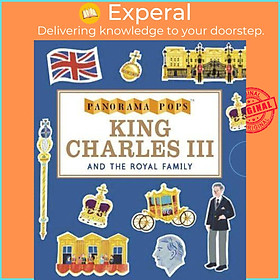 Sách - King Charles III and the Royal Family - Panorama Pops by Liz Kay (UK edition, Hardback)