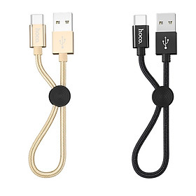 Mua CÁP SẠC NHANH DÂY DÙ IPHONE 2.4A HOCO X35 - DÀI 0.25M - MÀU ĐEN/ VÀNG - HÀNG CHÍNH HÃNG