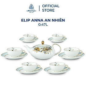 Bộ trà elip 0.47 L  Anna IFP An Nhiên Sứ cao cấp Minh Long