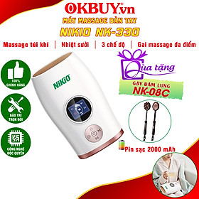 Máy massage bàn tay Nikio NK-330 - Công nghệ áp suất khí nén, nhiệt nóng. Giảm đau nhức mỏi, tê tay