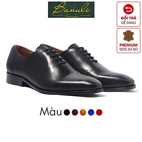 Giày Tây Oxford Banuli Nam Công Sở Da Bê Italian Dây Buộc H1WH1M0 (Da Mềm Dẻo, Đế Siêu nhẹ, Bảo Hành Trọn Đời)