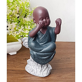 Mua Bộ 04 chú tiểu Tứ Không ngồi phiến đá size 16cm