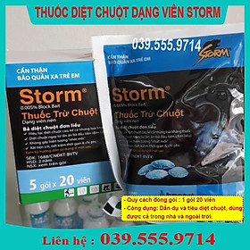 40 Viên Kẹo Chuột STORM HÀNG CHUẨN - Kẹo Sinh Học diệt nhanh