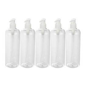 Plastic Shampoo Conditioner Pump Bottle Refillable Dispenser 500ml 15x