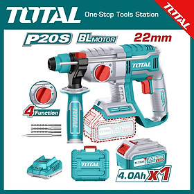 MÁY KHOAN ĐỤC DÙNG PIN 20V (1 pin 4.0Ah + sạc) TOTAL TRHLI202081 - HÀNG CHÍNH HÃNG