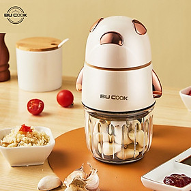 Mua Máy Xay Thịt Ăn Dặm Cho Bé  Máy Xay Đa Năng Cối Thủy Tinh  Lưỡi 6 Cánh BUCOOK BNP0523 - Hàng chính hãng