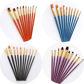 Bộ Cọ Chuyên Dụng Để Tô Vẽ Tranh Sơn Dầu, Màu Nước Acrylic (10 cây- có sẵn)