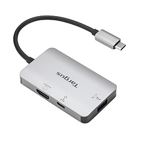 Cổng Chuyển TARGUS 3 In 1 USB-C To USB-A + USB-C + HDMI 4K - ACA948AP-51 - Hàng Chính Hãng