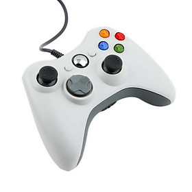 Gamepad Tay cầm chơi Game X360 dây USB cho máy tính Laptop hàng nhập khẩu - Trắng