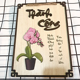 Mua Tranh gỗ chữ thư pháp Thành công Muốn thành công phải trải qua thất bại trên đường đời ... khắc nổi tặng kèm đinh 3 chân