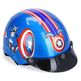 Mũ Bảo Hiểm Trẻ Em Cao Cấp Protec Kitty Họa Tiết Siêu Anh Hùng Captian America, An Toàn, Siêu Thoáng – Hàng Chính Hãng