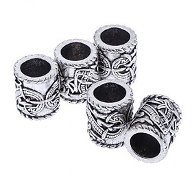 2-3pack 5 Pieces Large Norse Viking Dragons Rune Beads for Hair Beard DIY