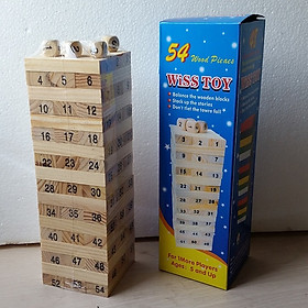 Bộ Đồ Chơi Rút Gỗ Wiss Toy 54 Thanh Cho Bé - To