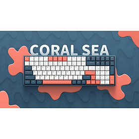 Bàn phím cơ IQUNIX F96 Coral Sea Wireless RGB - Hàng Chính Hãng