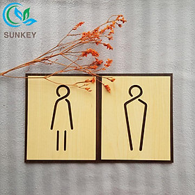 Bảng Gỗ Trang Trí Man and Women - Kích Thước 12,5x15cm - Trang Trí Decor Mọi Không Gian