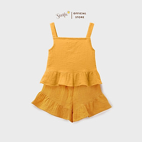 Bộ Áo Quần Hai Dây Cho Bé Gái Chất Liệu Muslin Mềm Mịn Thoáng Mát - ALMA SET - JSM003 - SAOLA CLOTHING