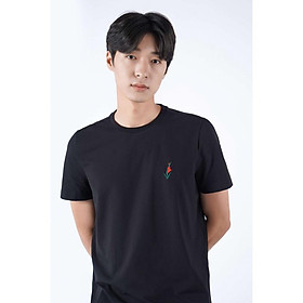 Áo thun nam tay ngắn thêu hoa form fitted vải cotton mềm mát lạnh 3 màu - 10F21TSS033 LASTORE MENSWEAR