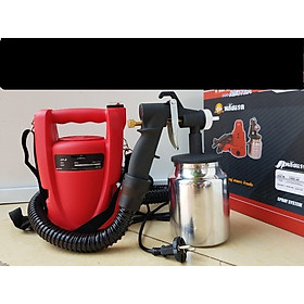 Máy phun sơn cầm tay EP08, bình inox, phun sơn nước, sơn dầu có kích thước nhỏ gọn, bình chứa dung tích 800 ml, công nghệ phun sơn thế hệ mới với công suất 850W tạo ra lực phun cực mạnh, phủ đều mọi góc ngách