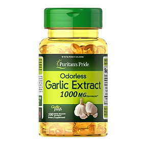 Viên Uống Tinh Dầu Tỏi Puritan's Pride Garlic Oil 1000mg 100 Viên Của Mỹ là Kháng Sinh Tự Nhiên, Tăng Đề Kháng và Hệ Miễn Dịch, Ngăn Ung...