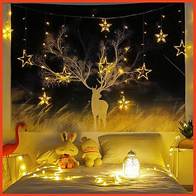 Mua Tranh vải treo tường hình nai rừng ma mị  decor phòng chụp ảnh sống ảo siêu đẹp