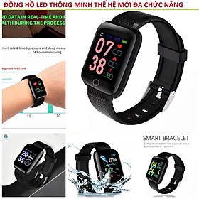 Đồng hồ đeo tay led thông minh hỗ trợ Theo Dõi Oxy Máu Huyết Áp Nhịp Tim Chống Nước kết nối điện thoại mẫu mới loại tốt