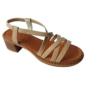 Giày Sandal Cao Gót Da Bò BIGGBEN Cao 4 Phân SDCG140