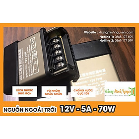 Mua  Giá công trình  Nguồn ngoài trời 12V 5A-70W 10A-120W 17A-200W 25A-300W vỏ nhôm cao cấp dùng cho đèn led và camera