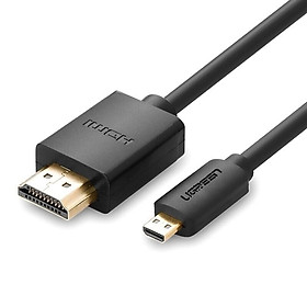 Cáp chuyển đổi micro HDMI sang HDMI 1.4 full HD dài 2m màu đen UGREEN 30103Hd127 Hàng chính hãng