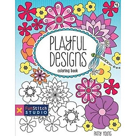 Sách - Playful Designs : Coloring Book by Patty Young (US edition, paperback)
