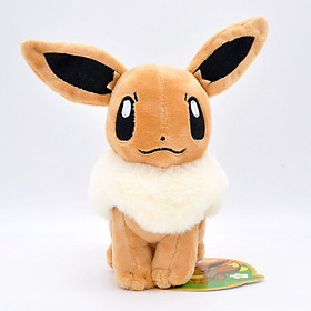 Gấu Bông Pokemon Eevee (Eevui) Nâu Dễ Thương (20Cm---30Cm) Hàng Chính Hãng Pokemon Nguyên Tem Nguyên Tag (Tặng Kèm 1 Ví Da 12 Ngăn Đựng Thẻ ATM, CCCD)