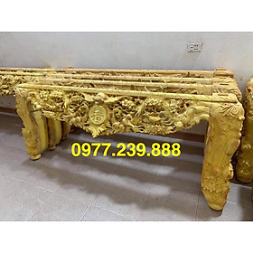 Mua bàn thờ sập thờ tứ linh gỗ gụ chân 16cm