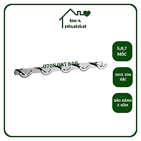 Mua Móc treo đồ nhà tắm Inox 304 PHÁT ĐẠT (5 6 7 móc) không rỉ sét  giá treo inox cao cấp  Móc áo vầng trăng (SP003