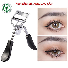 Dụng cụ bấm mi HIDATI INOX cho hàng mi cong dài lâu Cán Đen - Kẹp Bấm Mi cao cấp nhỏ gọn tiện dụng dễ dàng mang theo