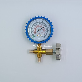 Đồng hồ nạp gas tủ lạnh điều hoà (HONGSEN SH-466) - Đồng hồ nạp gas máy lạnh đơn xanh HONGSEN