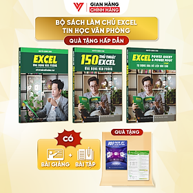 Combo 3 Sách Power Query & Power Pivot, 150 Thủ Thuật Và Excel Cơ Bản Đến Nâng Cao Kèm Video Khóa Học