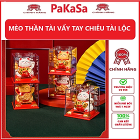 Mèo thần tài vẩy tay chiêu tài lộc sử dụng năng lượng mặt trời ( không cần dùng pin , không cần dây sạc) - Hàng chính hãng