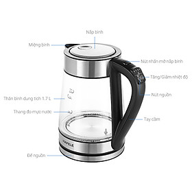 Mua Bình đun siêu tốc 1.7L trong suốt sang trọng