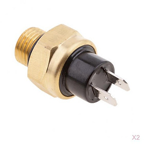 2Pieces Coolant Temperature Switch Sensor Water Temp Fan for